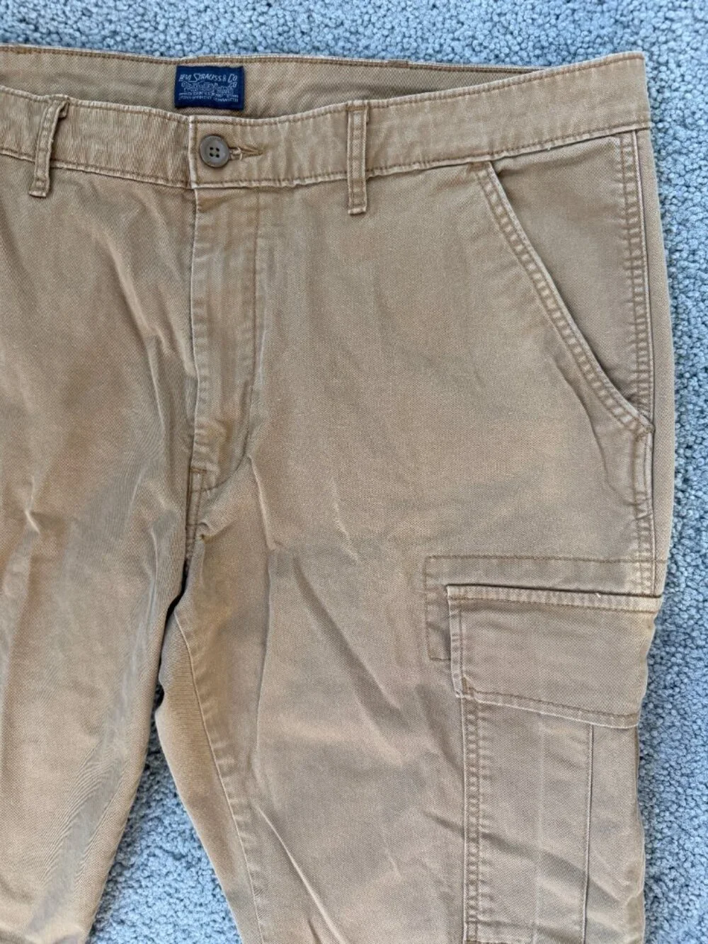 Levi’s 541 Athletic Fit Cargo Twill Pants Caraway Tan Khaki 38x32 PC9-24877